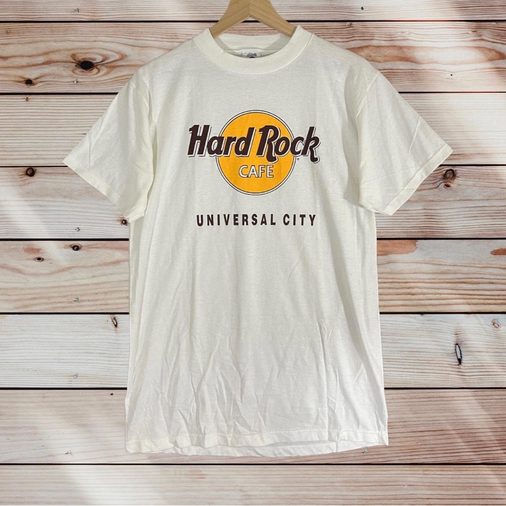 Vintage Hard Rock Cafe Retro White Universal‎ City t-shirt Size Medium